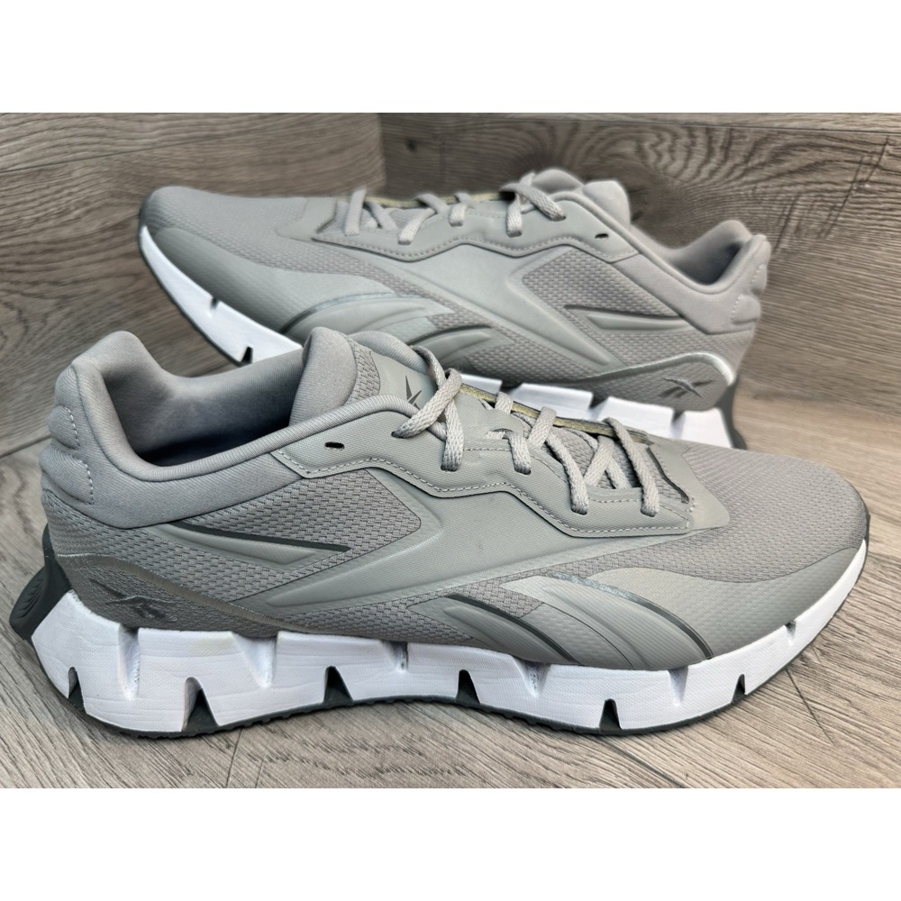 Reebok Men's Zig Dynamica 4 Lace-Up Breathable Running Shoes Size 12 Grey